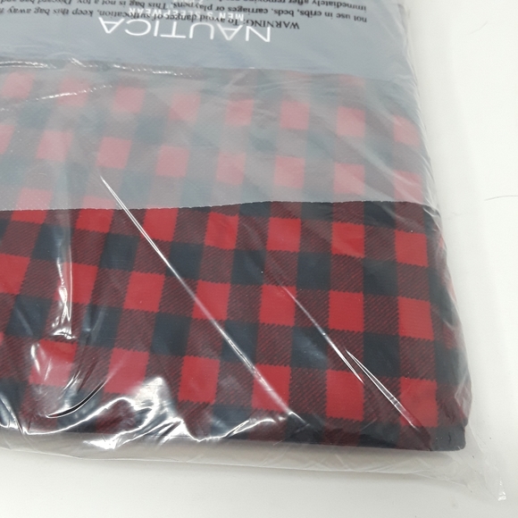 2 Pack NAUTICA Sleepwear Fleece Pajama Sleep Pants Red Check/Plaid Men's M - Picture 7 of 10